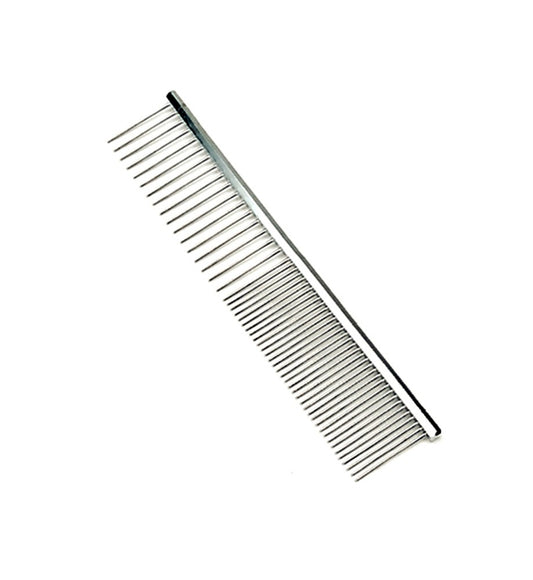 Safari Dog Grooming Comb Medium-Coarse Silver 7.25 In