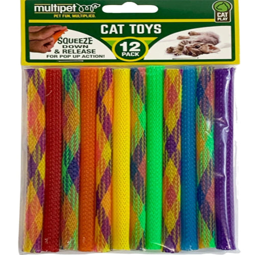 Multipet Cat Kitty Straws 7 inch - 12 Pk