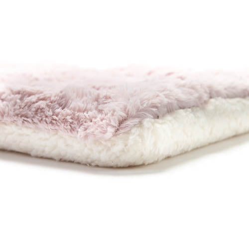 Mutts and Mittens Premium Flat Bed - Blush Pink Fur