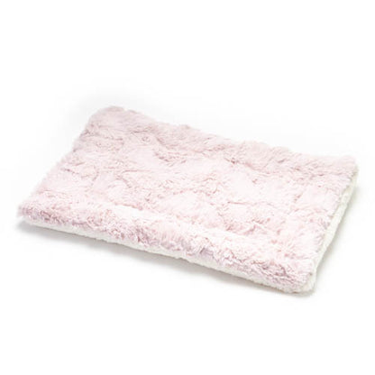 Mutts and Mittens Premium Flat Bed - Blush Pink Fur