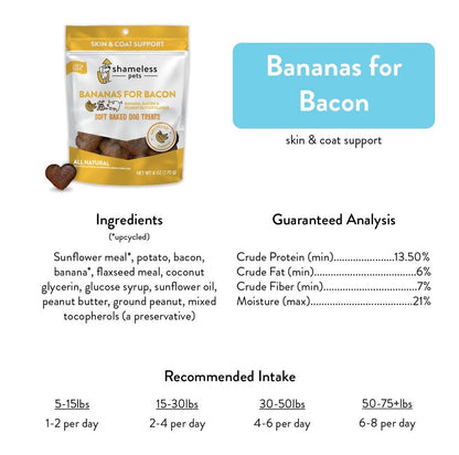 Shameless Pets Bananas For Bacon Soft Baked Dog Treats