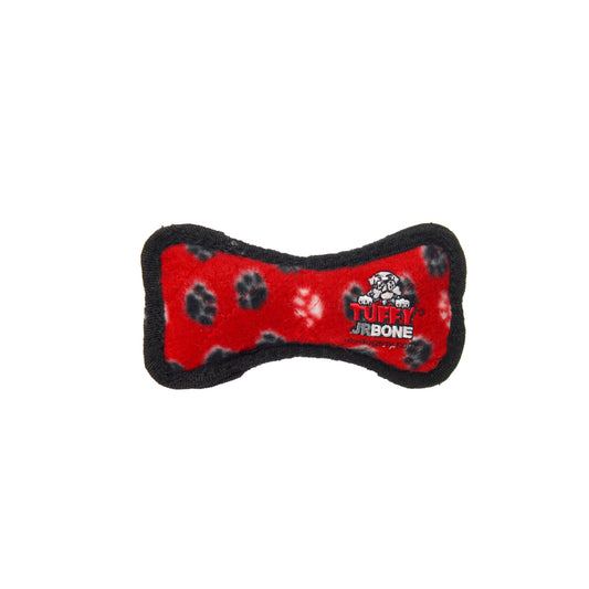 Tuffy Jr Bone - Red Paw, Durable, Tough, Squeaky Dog Toy